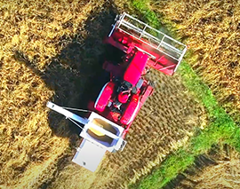Tractor-Mounted-Combine-Harvester