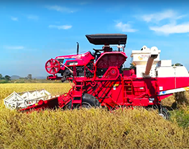 Tractor-Mounted-Combine-Harvester